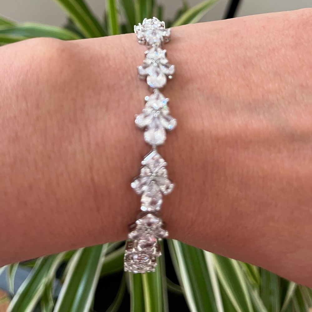 Swarovski crystal sterling silver bracelet very chic